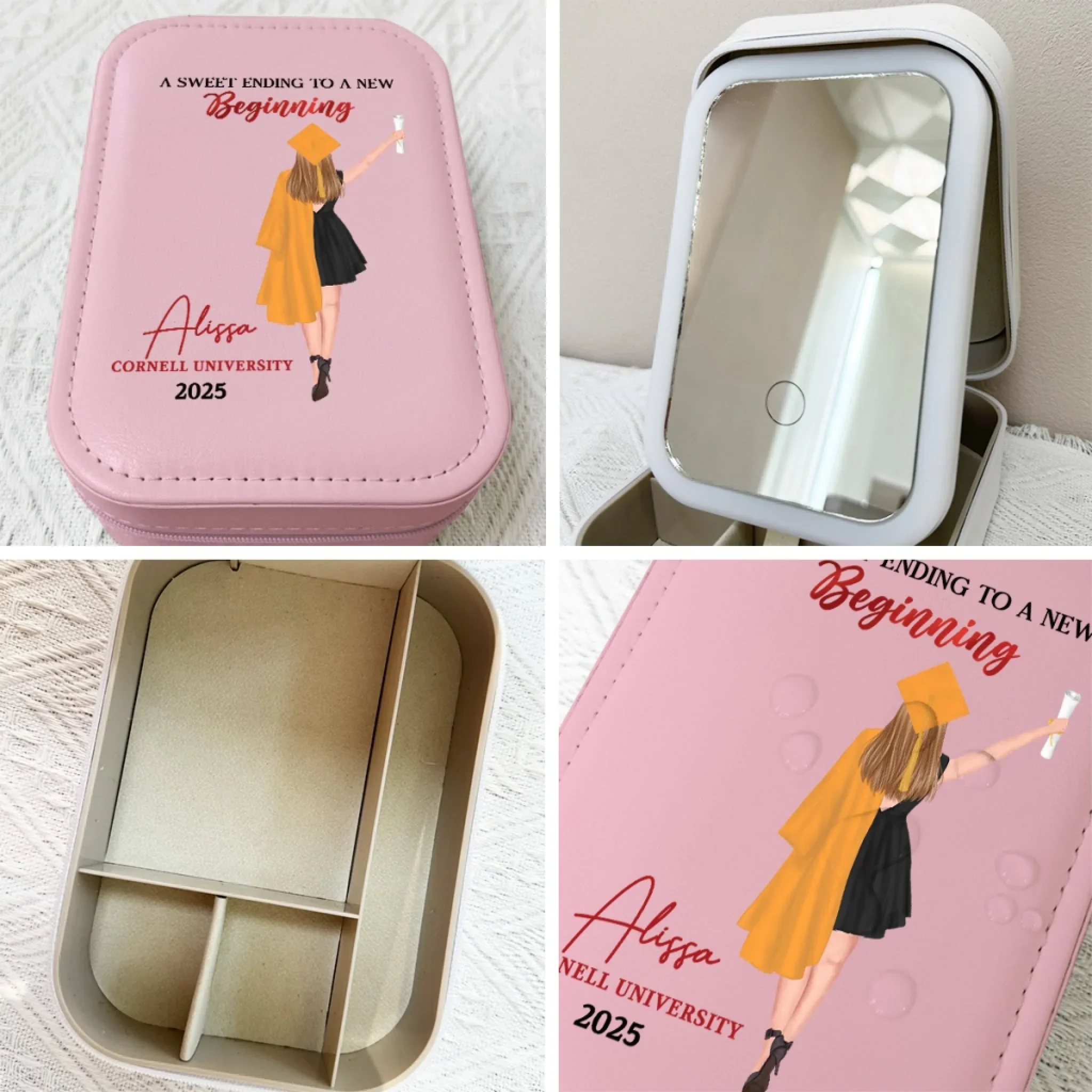 Worth The Hassle - Family Personalized Custom Jewelry Box LED Makeup - Graduation Gift For Family Members, Siblings, Brothers, Sisters - Image 6
