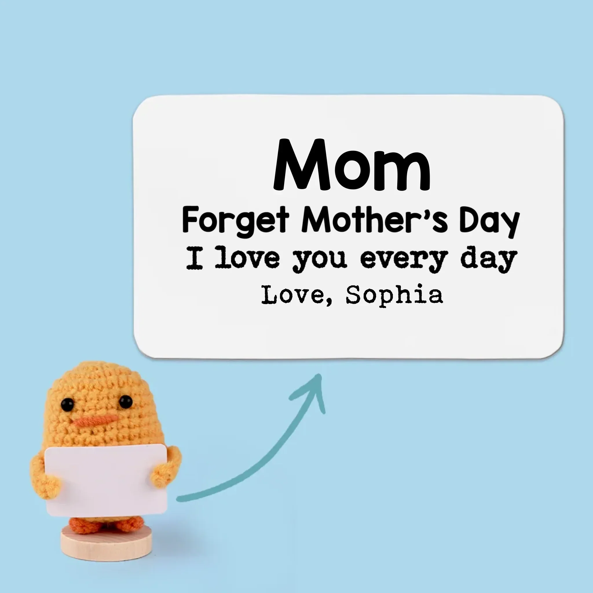 You Are Loved More Than You Know - Family Personalized Custom Handmade Crochet Plush With Motivational Message - Mother's Day, Gift For Mom, Grandma - Image 3
