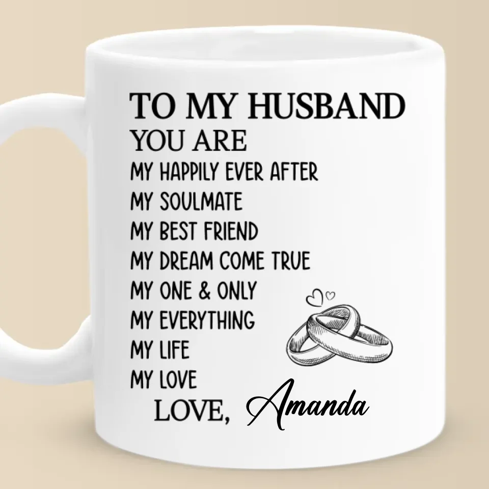You Are My Dream Come True - Couple Personalized Custom Mug - Gift For Husband Wife, Anniversary - Image 2