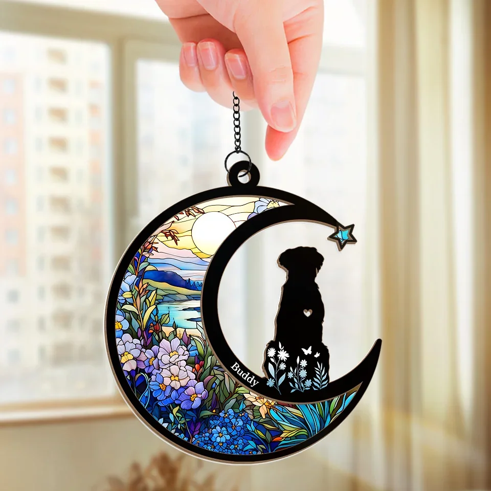 You Are The Reason My Heart Is Full And My Life Is Brighter - Memorial Personalized Window Hanging Suncatcher - Sympathy Gift For Pet Owners, Pet Lovers - Image 3