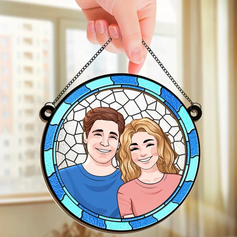 You Had Me At Hello - Couple Personalized Window Hanging Suncatcher Ornament - Christmas Gift For Husband Wife, Anniversary - Image 3