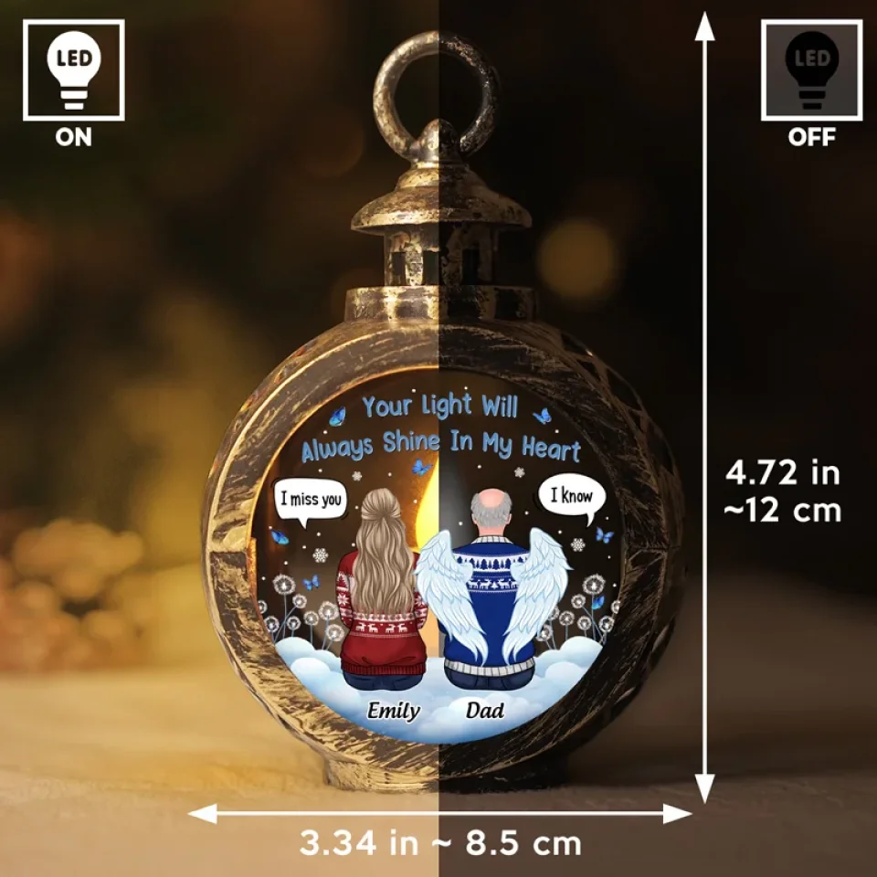 You Live On In Our Memories And Our Hearts - Memorial Personalized Custom Candlelight Lantern Ornament - Sympathy Gift, Christmas Gift For Family Members - Image 6