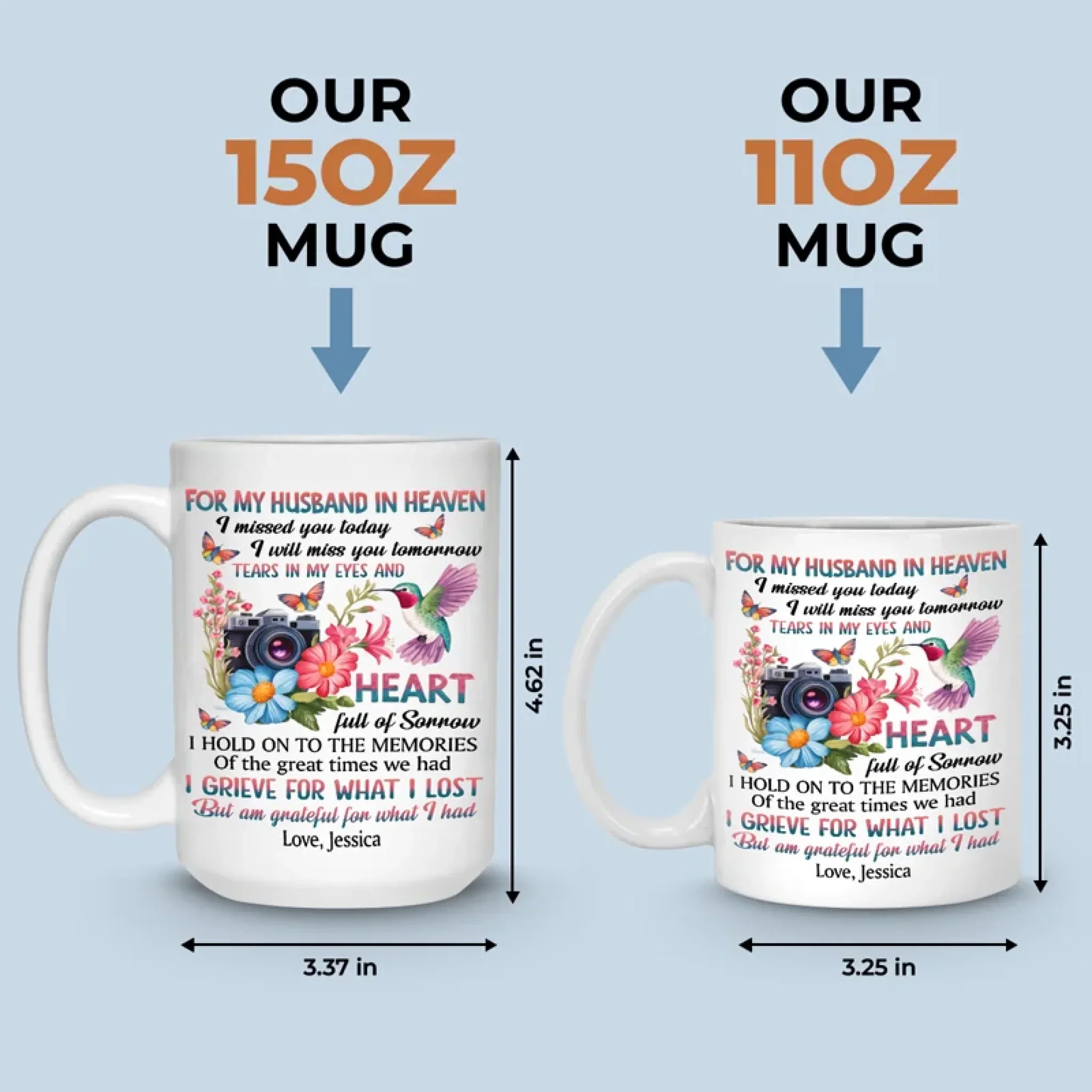 Your Love Guides Me Still - Memorial Personalized Custom Mug - Sympathy Gift For Family Members - Image 5