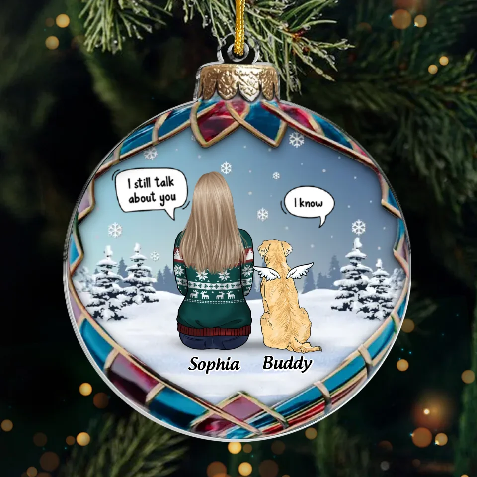 Your Spirit Shines Bright This Christmas - Memorial Personalized Custom Ornament - Acrylic Custom Shaped - Sympathy Gift, Christmas Gift For Pet Owners, Pet Lovers - Image 2