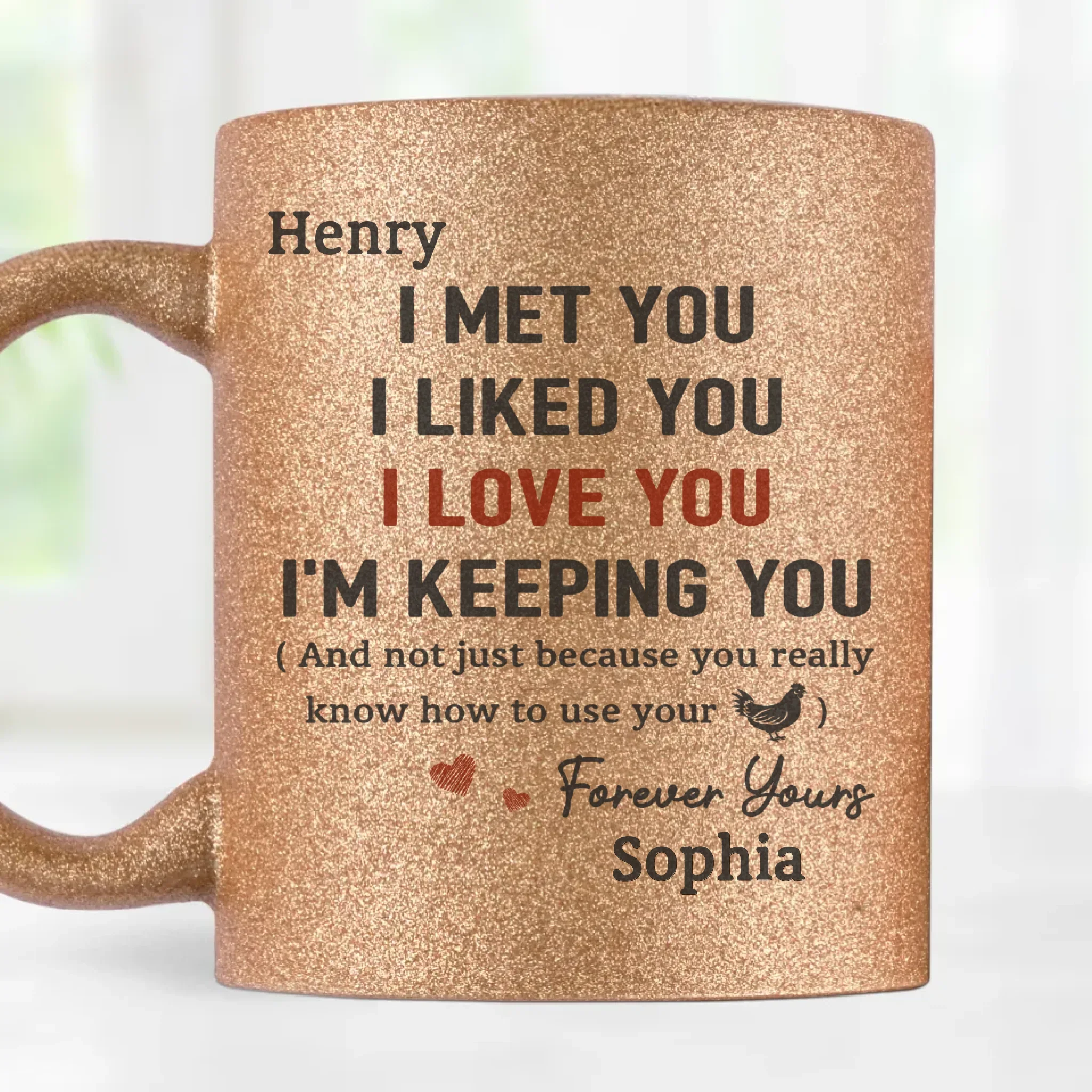You’re My Forever - Couple Personalized Custom Metallic Mug - Gift For Husband Wife, Anniversary - Image 3