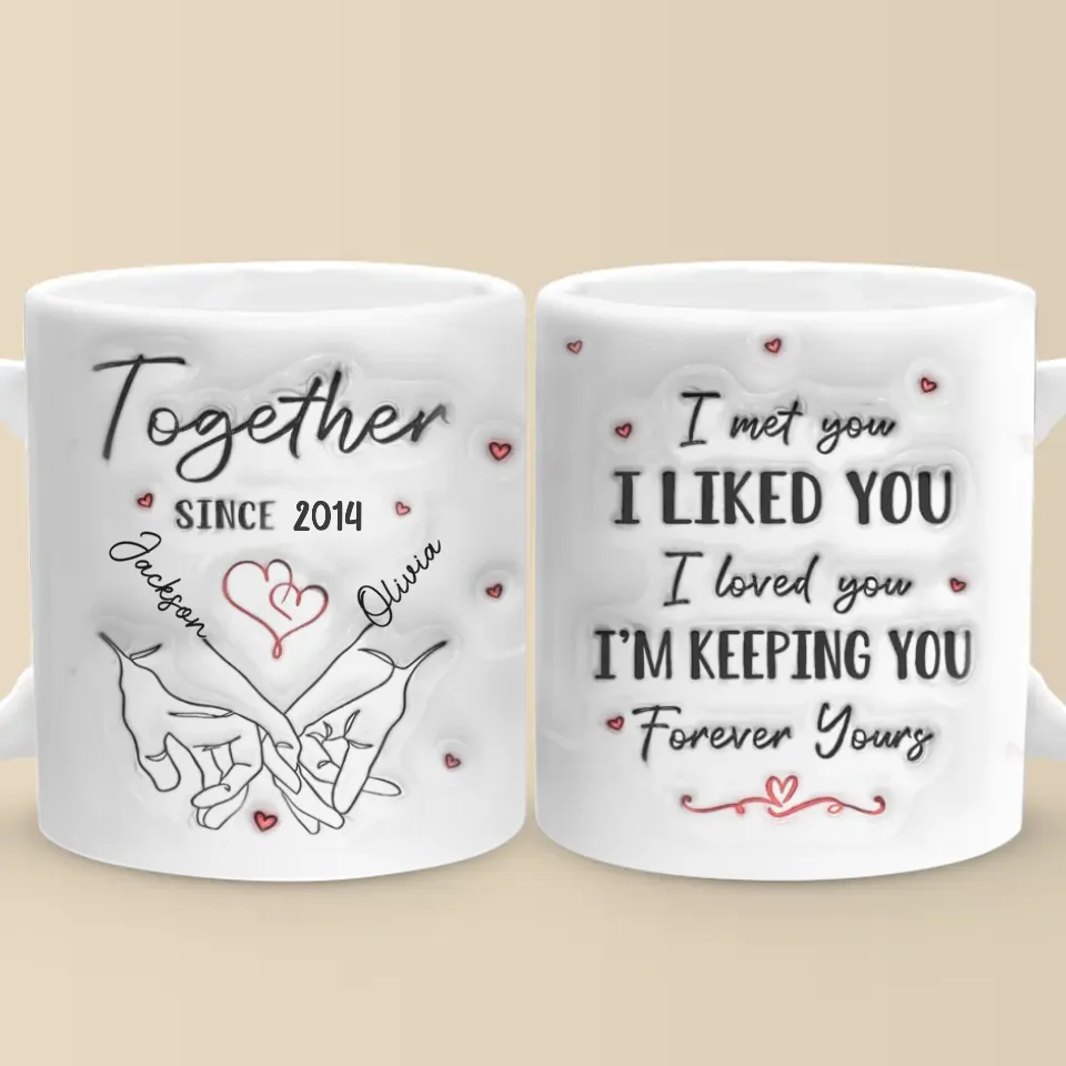 You're My Queen - Couple Personalized Custom 3D Inflated Effect Printed Mug - Gift For Husband Wife, Anniversary - Image 6