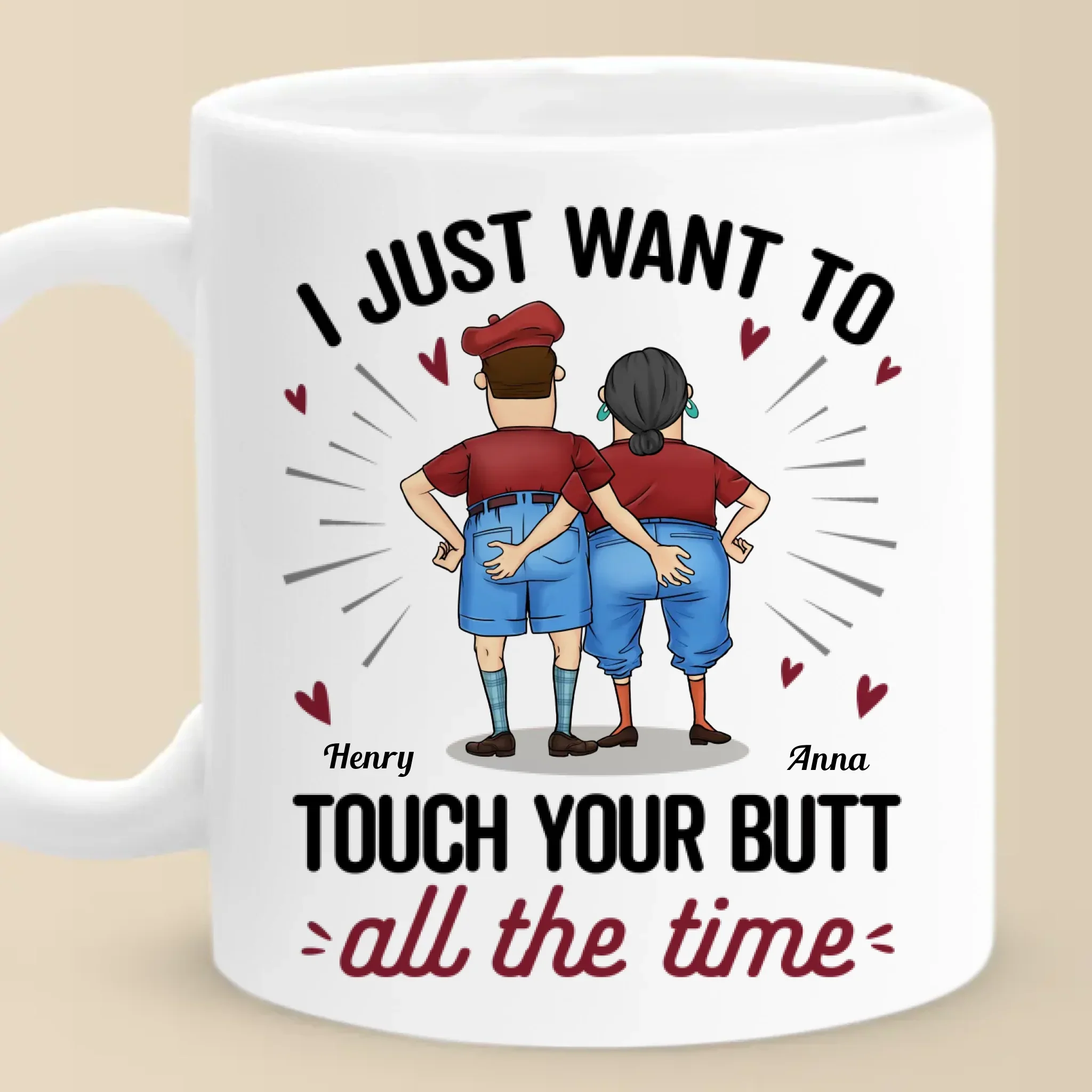 You’re The Best Part Of My Every Day - Couple Personalized Custom Mug - Gift For Husband Wife, Anniversary - Image 2