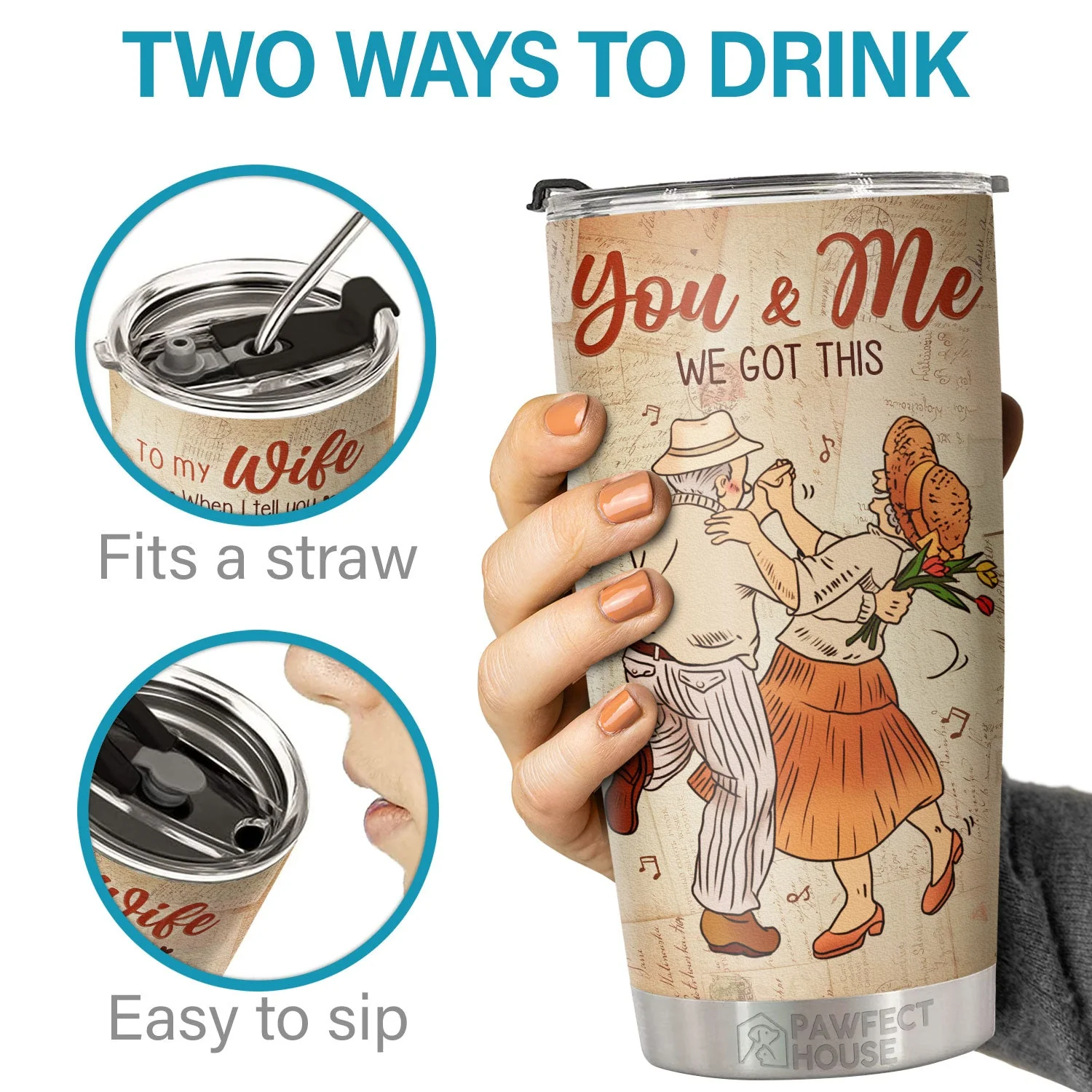 You & Me We Got This You're The Best Thing That Ever Happened To Me - Tumbler - To My Wife, Gift For Wife, Anniversary, Engagement, Wedding, Marriage Gift - Image 3